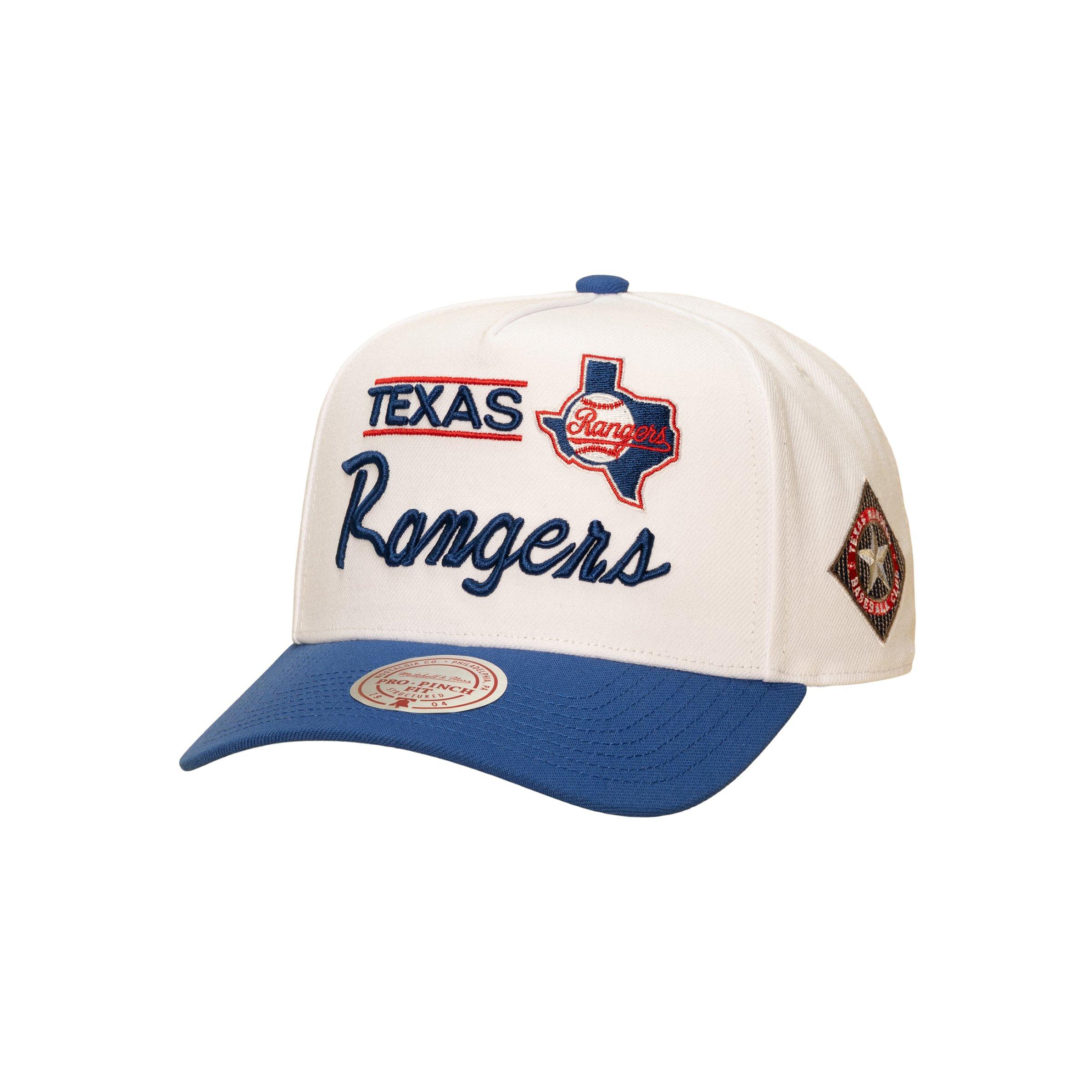 Mitchell & Ness Texas Rangers Bill Smack Snapback Hat - White/Royal - WHITE/ROYAL
